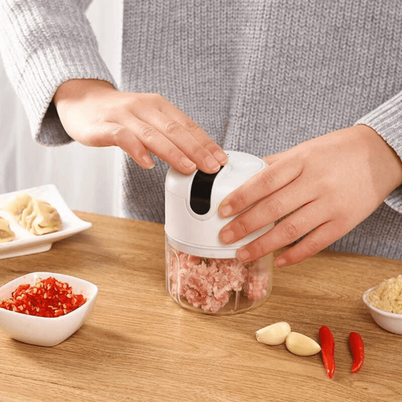 Mini Processador De Alimentos Elétrico