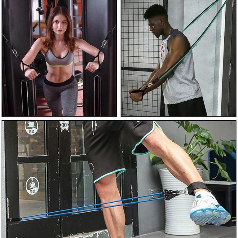 Kit com 11 Extensores Elásticos para Exercícios Funcionais