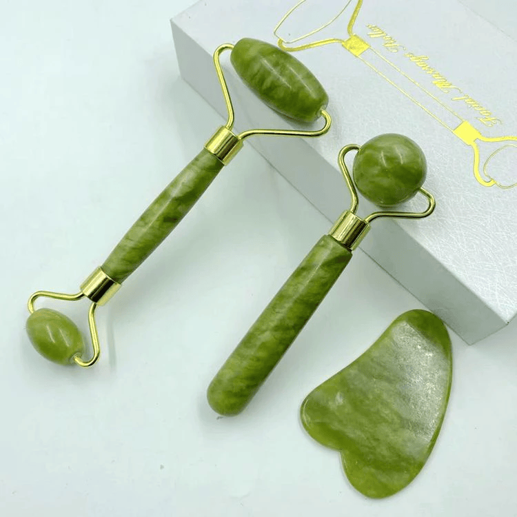 Roller Jade™ | Rolo Massageador Facial Pedra Jade