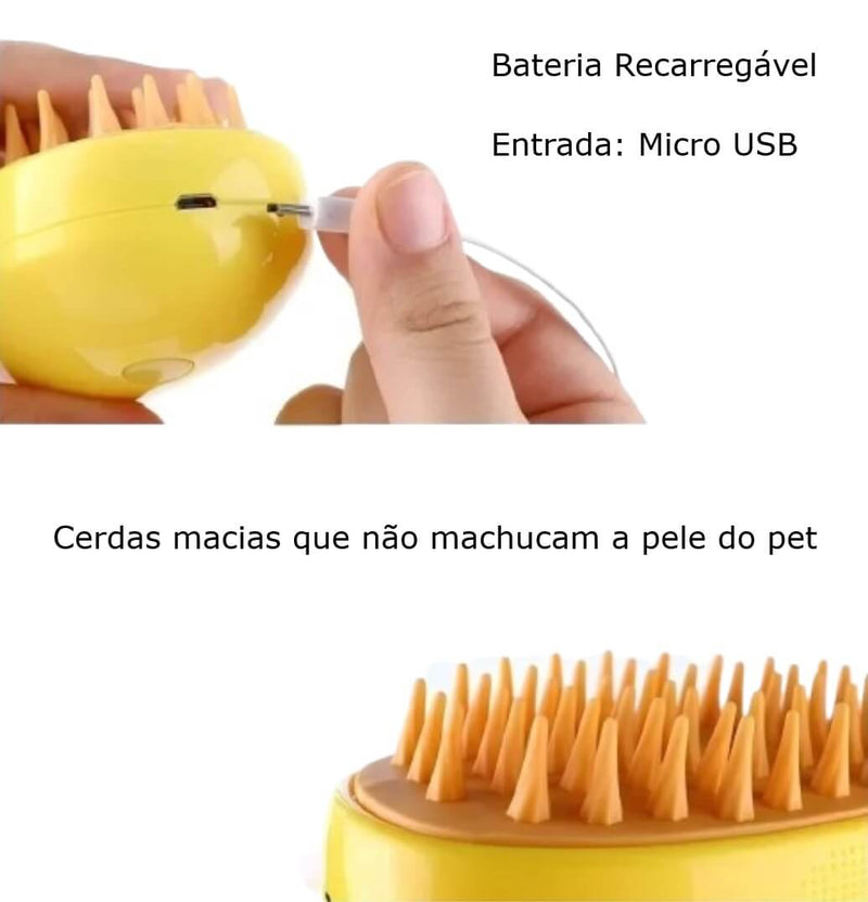 AirPet - Escova de Limpeza Recarregável a Vapor (Compre 1 Ganhe 2 brindes)