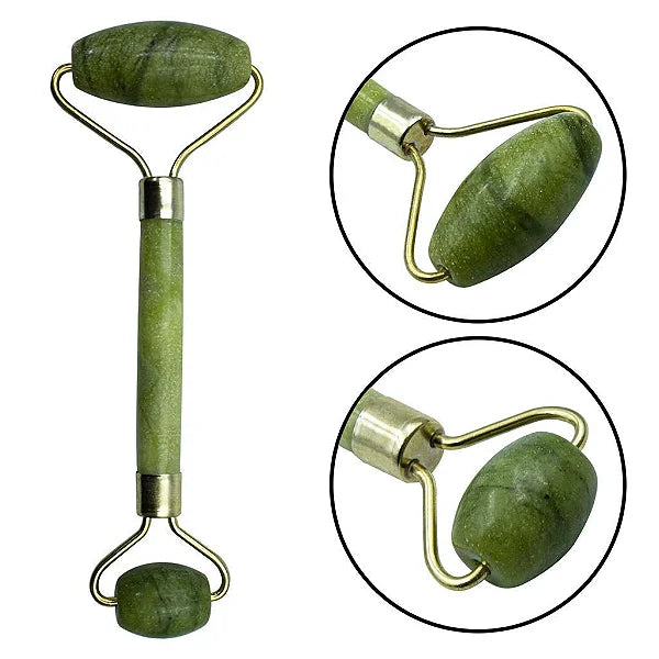 Roller Jade™ | Rolo Massageador Facial Pedra Jade